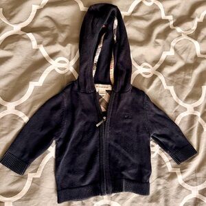 Burberry Kids Dark Blue Zip-Up Hoodie